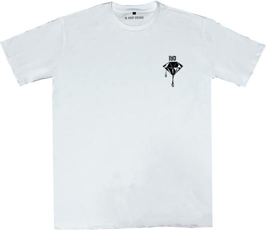 Diamond Drip Oversized T Shirt - White